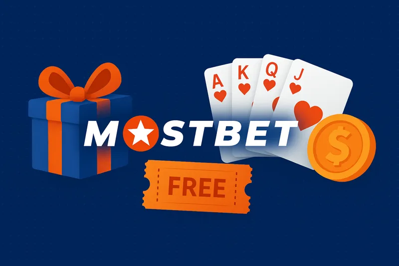 Visual representation of poker bonuses and promotional offers available to Mostbet players in Bangladesh.