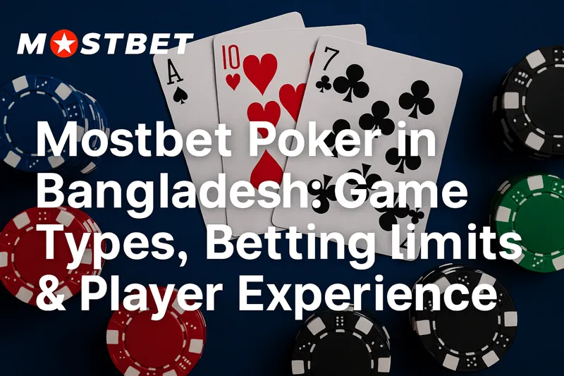 User interface of Mostbet Poker showing various game types, betting limits, and table formats tailored for players in Bangladesh.